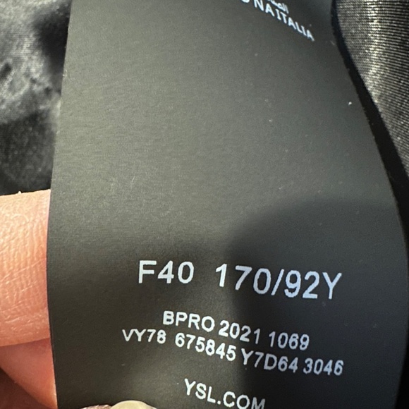 SAINT LAURENT Plaid Tweed Blazer Jewel Toned Buttons, Purple/Green | Sz 40 (MED) - Picture 10 of 15